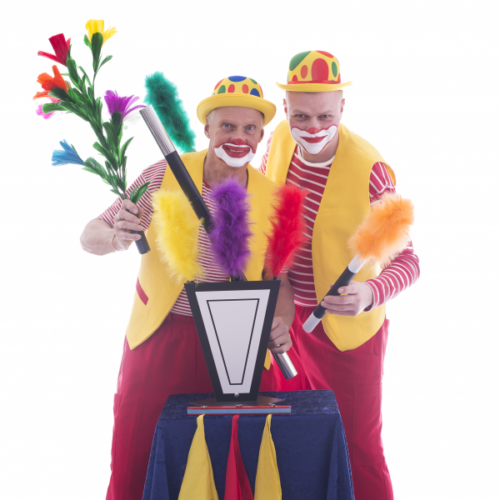 Børneunderholdning med klovnene Boogie og Woogie